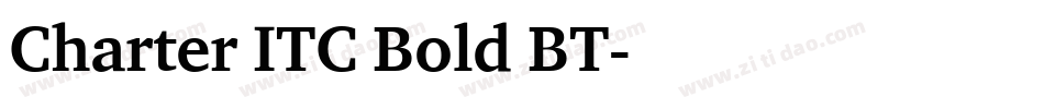 Charter ITC Bold BT字体转换
